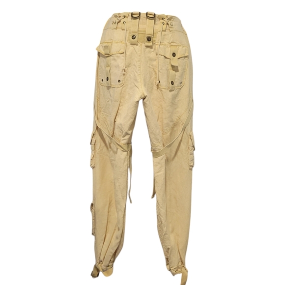 Ralph Lauren Blue Label Multi Pocket Linen Silk Paratrooper Cargo Pants Sz 8 - Picture 2 of 7